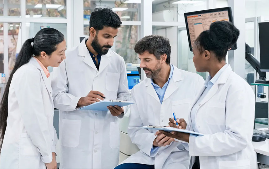 young scientists with experienced mentor